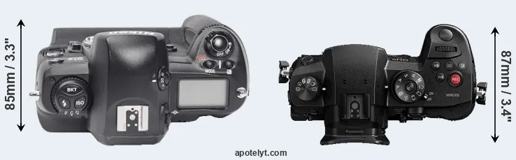 Compare D1X versus GH5s top