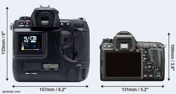 Comparison D1X or K-3 II rear