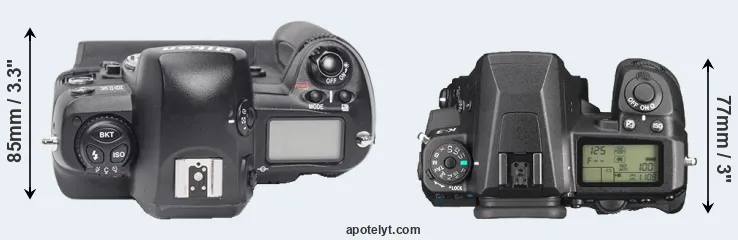 Compare D1X versus K-3 top
