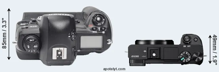 Compare D1X versus A6300 top