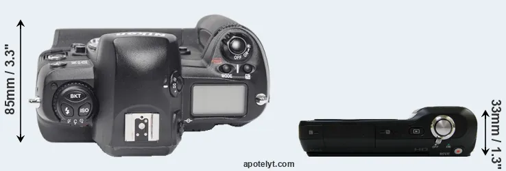 Compare D1X versus NEX-3 top