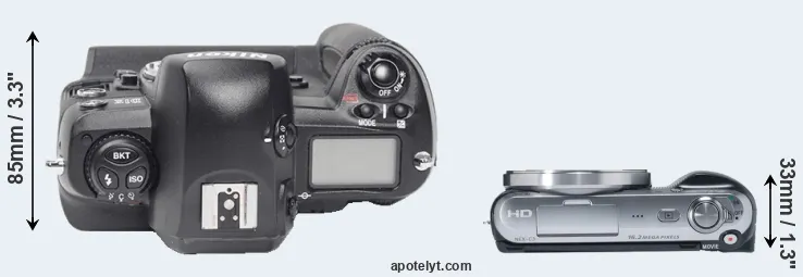 Compare D1X versus NEX-C3 top