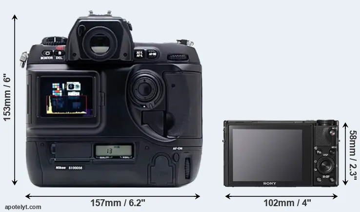 Comparison D1X or RX100 V rear