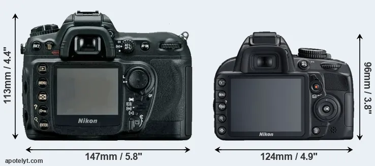 Comparison D200 or D3100 rear