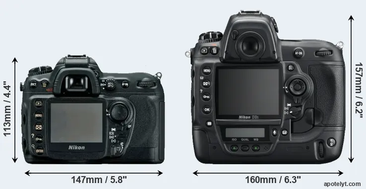 Comparison D200 or D3S rear