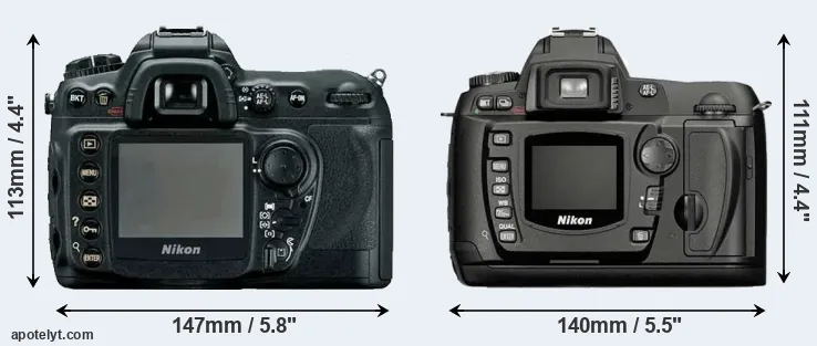 Comparison D200 or D70 rear