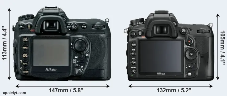 Comparison D200 or D7000 rear