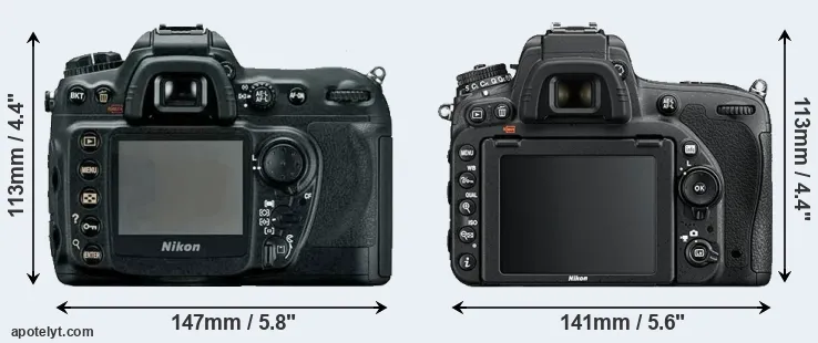 Comparison D200 or D750 rear