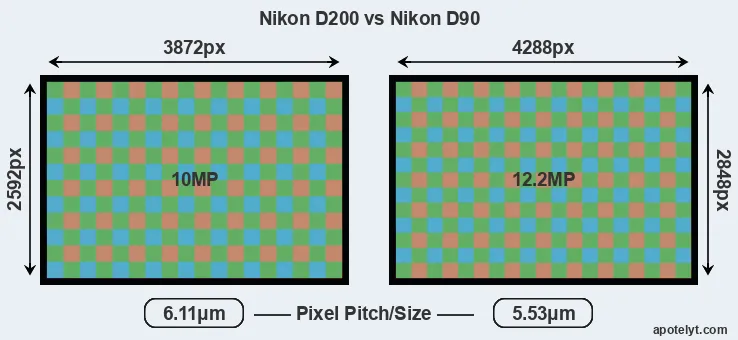 D200 versus D90 MP