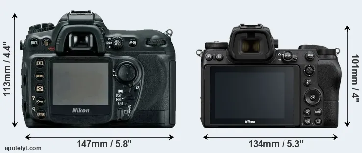 Comparison D200 or Z7 rear