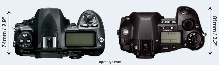 Compare D200 versus E-1 top