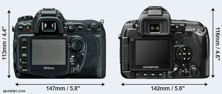 Comparison D200 or E-3 rear