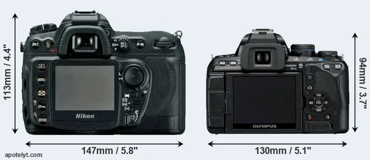 Comparison D200 or E-600 rear