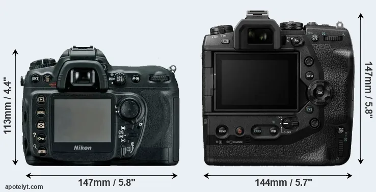 Comparison D200 or E-M1X rear
