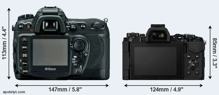 Comparison D200 or E-M5 II rear