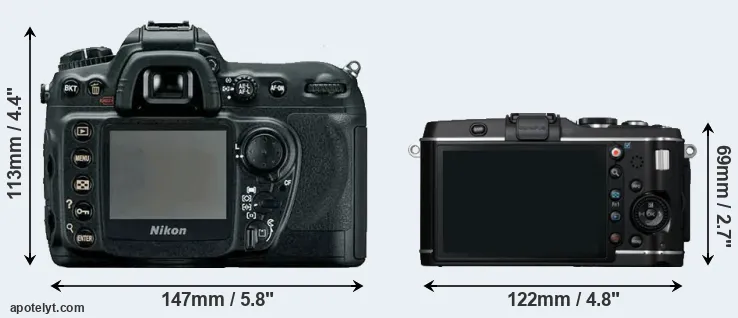Comparison D200 or E-P3 rear