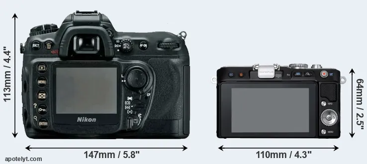Comparison D200 or E-PL3 rear