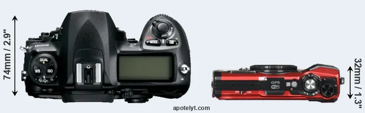 Compare D200 versus TG-5 top