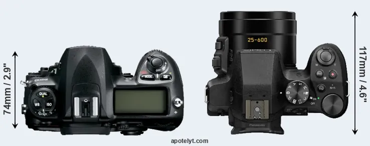 Compare D200 versus FZ330 top