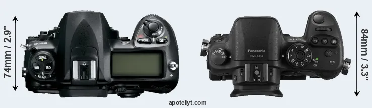 Compare D200 versus GH4 top