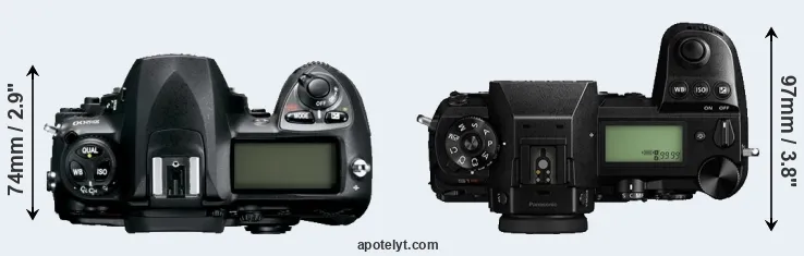 Compare D200 versus S1R top
