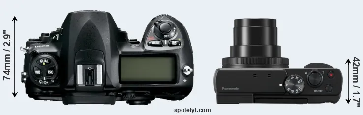 Compare D200 versus TZ95 top