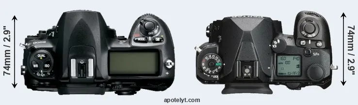 Compare D200 versus K-3 III top