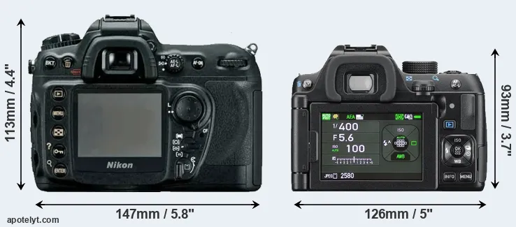 Comparison D200 or K-70 rear