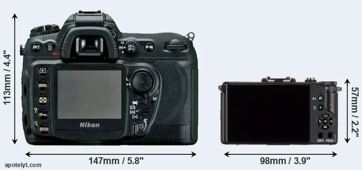 Comparison D200 or Pentax Q rear