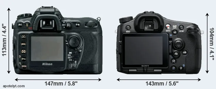 Comparison D200 or A77 rear
