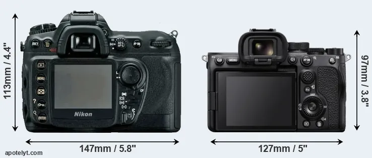 Comparison D200 or A7S III rear