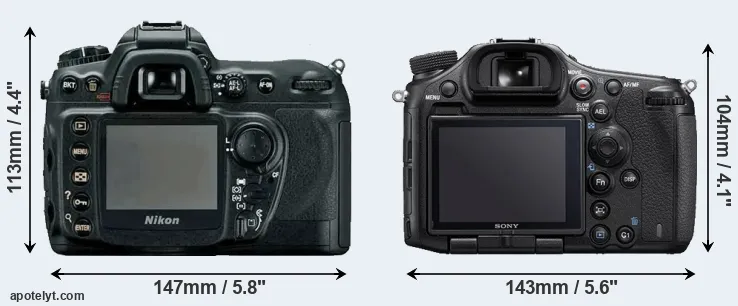 Comparison D200 or A99 II rear