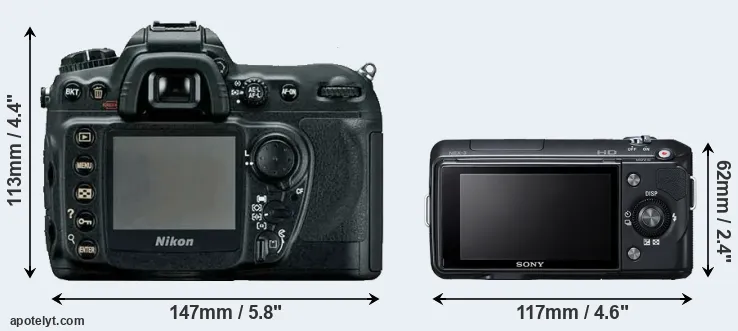 Comparison D200 or NEX-3 rear