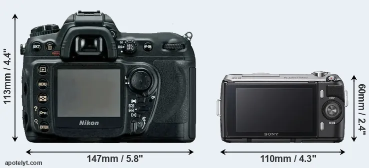 Comparison D200 or NEX-C3 rear