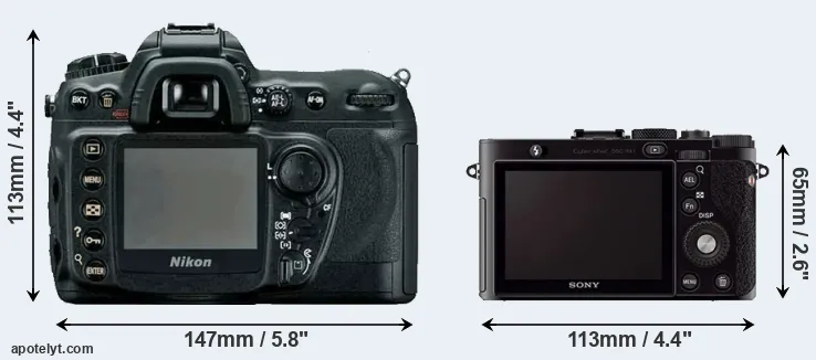 Comparison D200 or RX1 rear