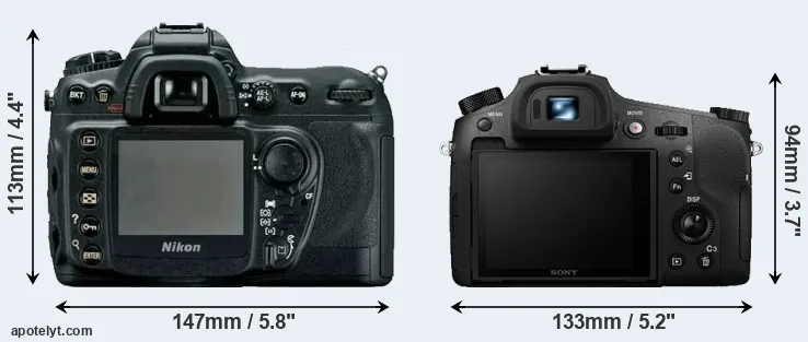 Comparison D200 or RX10 III rear