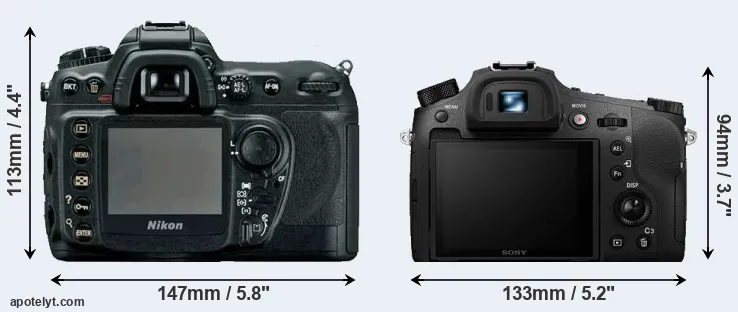 Comparison D200 or RX10 IV rear