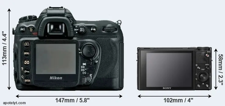 Comparison D200 or RX100 VII rear