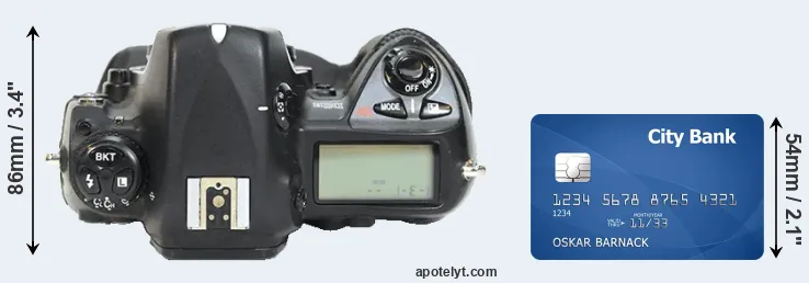 D2H versus credit card top view