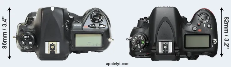 Compare D2H versus D600 top