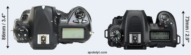 Compare D2H versus D7500 top