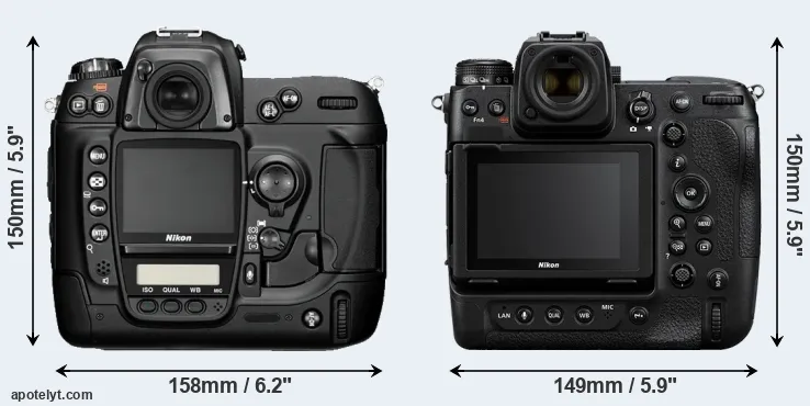 Comparison D2H or Z9 rear