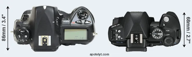 Compare D2H versus E-520 top