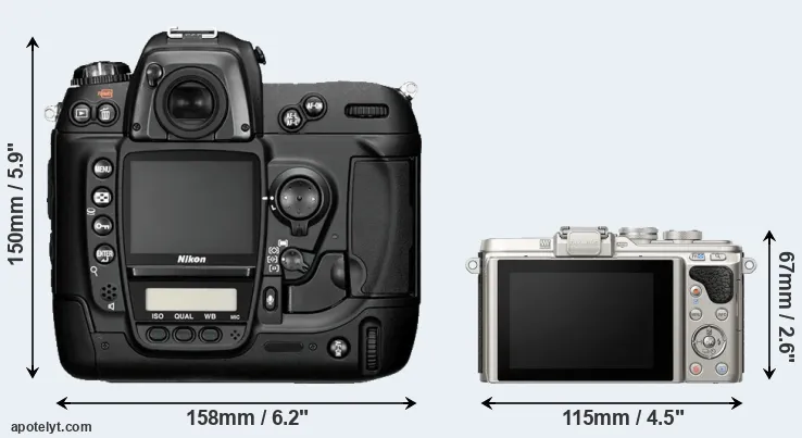 Comparison D2H or E-PL8 rear