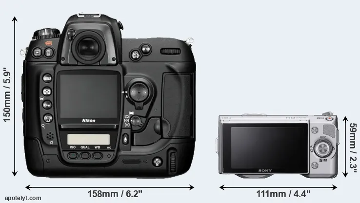 Comparison D2H or NEX-5 rear