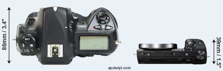 Compare D2H versus NEX-5R top