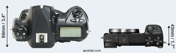 Compare D2H versus NEX-7 top