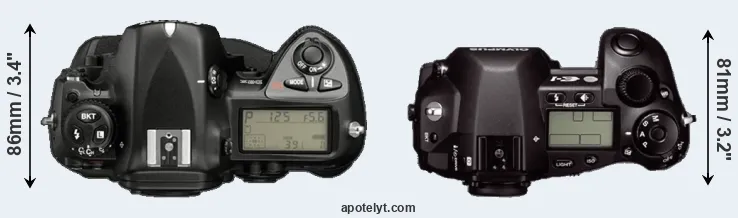 Compare D2X versus E-1 top