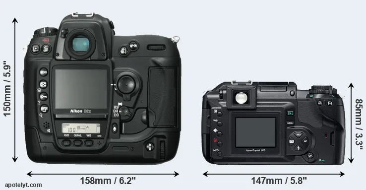 Comparison D2X or E-300 rear