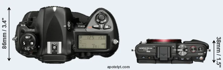 Compare D2X versus E-PL6 top